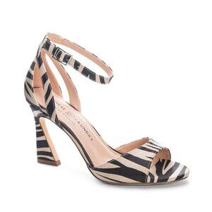 CHINESE Laundry New "Robby" Ankle Strap Animal Print Sandal Flared Heel
